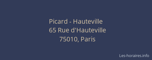 Picard - Hauteville