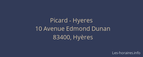 Picard - Hyeres