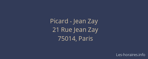 Picard - Jean Zay