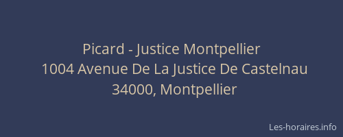 Picard - Justice Montpellier