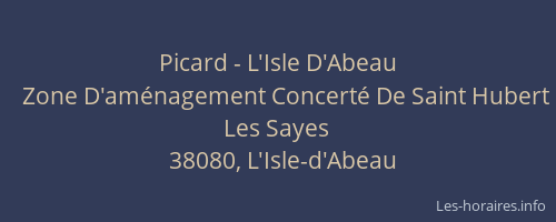 Picard - L'Isle D'Abeau