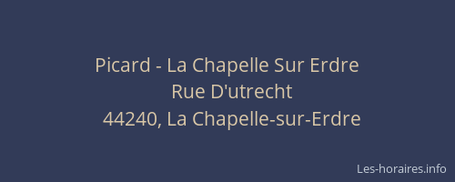 Picard - La Chapelle Sur Erdre