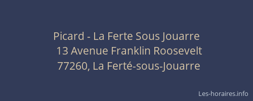 Picard - La Ferte Sous Jouarre