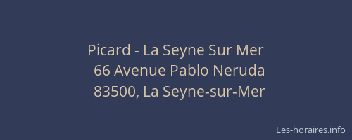 Picard - La Seyne Sur Mer