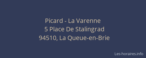 Picard - La Varenne