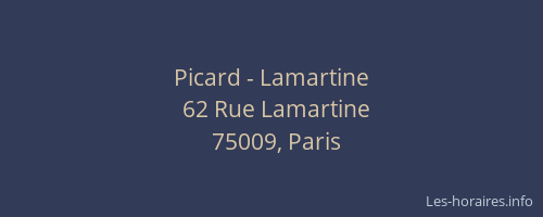 Picard - Lamartine