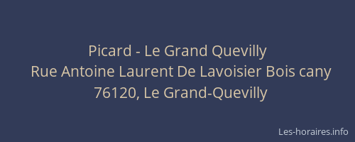 Picard - Le Grand Quevilly