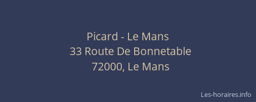 Picard - Le Mans