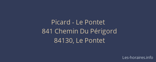 Picard - Le Pontet