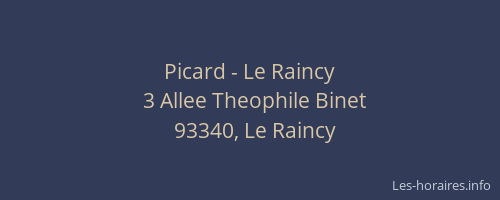Picard - Le Raincy