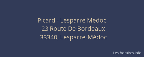 Picard - Lesparre Medoc