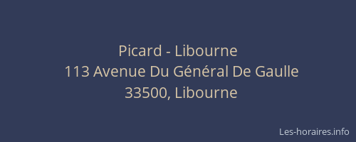 Picard - Libourne