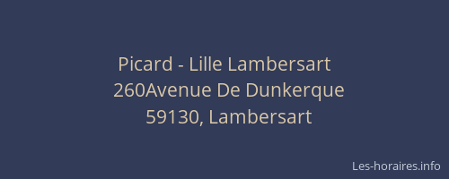 Picard - Lille Lambersart