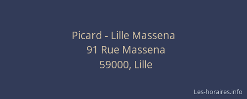 Picard - Lille Massena