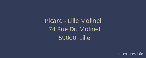Picard - Lille Molinel