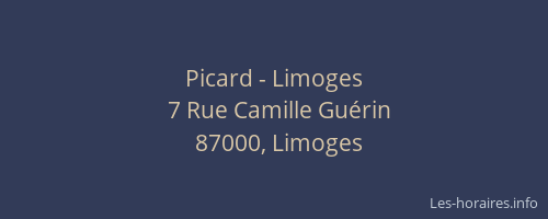 Picard - Limoges