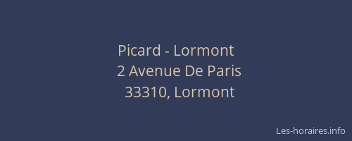 Picard - Lormont