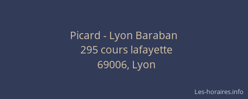 Picard - Lyon Baraban