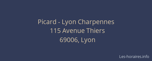 Picard - Lyon Charpennes