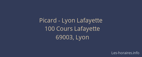Picard - Lyon Lafayette