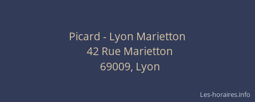 Picard - Lyon Marietton