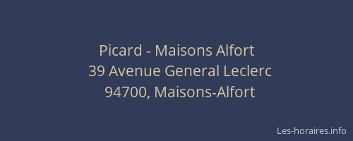 Picard - Maisons Alfort