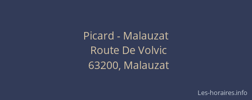 Picard - Malauzat