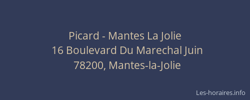 Picard - Mantes La Jolie