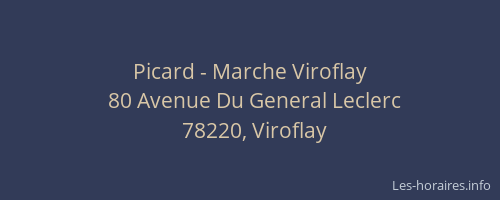 Picard - Marche Viroflay