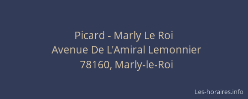 Picard - Marly Le Roi