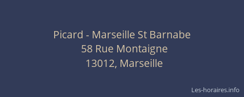 Picard - Marseille St Barnabe