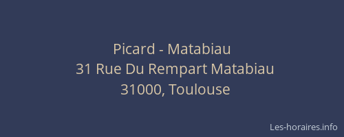 Picard - Matabiau