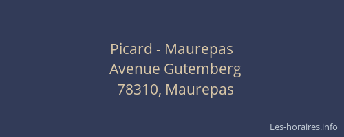 Picard - Maurepas