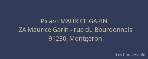 Picard MAURICE GARIN