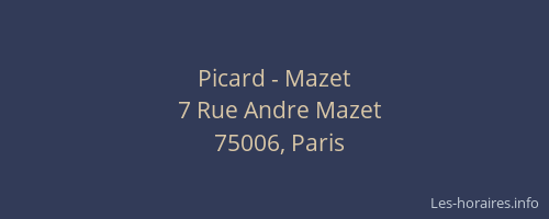 Picard - Mazet