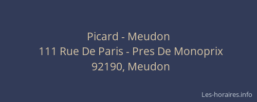 Picard - Meudon