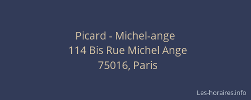 Picard - Michel-ange