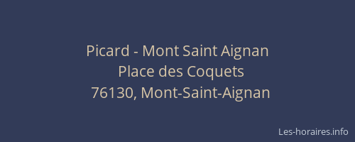 Picard - Mont Saint Aignan