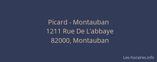 Picard - Montauban
