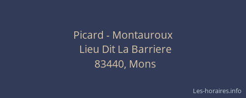 Picard - Montauroux