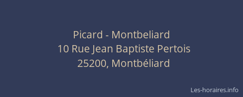 Picard - Montbeliard