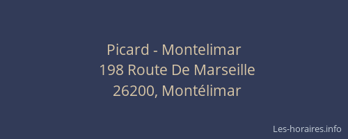 Picard - Montelimar
