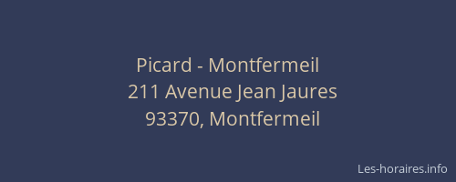 Picard - Montfermeil