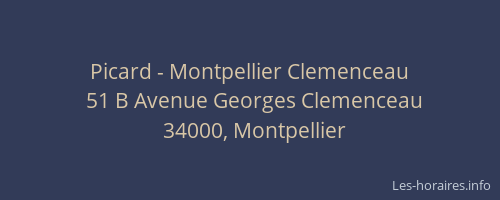 Picard - Montpellier Clemenceau