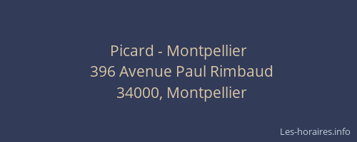 Picard - Montpellier