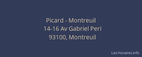 Picard - Montreuil