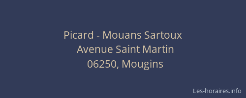 Picard - Mouans Sartoux