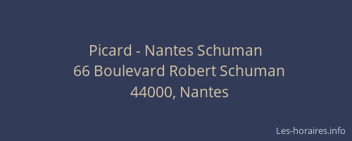 Picard - Nantes Schuman