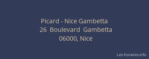 Picard - Nice Gambetta
