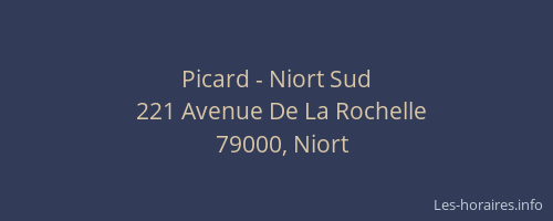 Picard - Niort Sud